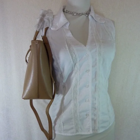 FURLA Daisy Cappuccino Brown Saffiano Leather Small Tote Bag - MADE IN ITALY